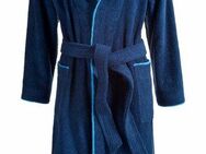Egeria Unisex-Bademantel Cairo, ideal für Sauna & Spa, Hotelbademantel, Morgenmantel, Langform, Walkfrottee, Kapuze, Gürtel, mit Kapuze, Doubleface Optik