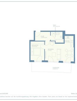 Moderne 2-Zimmer-Wohnung mit Terrasse, Parkett & stilvollem Bad - Wohnen mit Komfort! - Erding