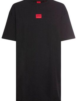 HUGO Nachthemd Rundhalsausschnitt, relaxed fit, Markenlabel