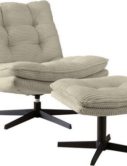 Jockenhöfer Gruppe Relaxsessel Kasper, Inklusive Hocker, 360° Drehfunktion, Cord