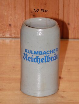 Kulmbacher Reichelbräu Bierkrug 1 l Masskrug Steinzeug Steingut Keramik neuwertig - Borken