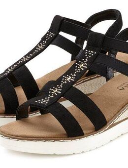 LASCANA Sommerschuh Sandalette Sandalette, Sommerschuh mit Keilabsatz und Schmucksteinen VEGAN
