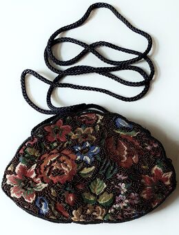 Vintage, gestickte Perlentasche, Handtasche, Abendhandtasche, Umhängetasche - Berlin Steglitz-Zehlendorf