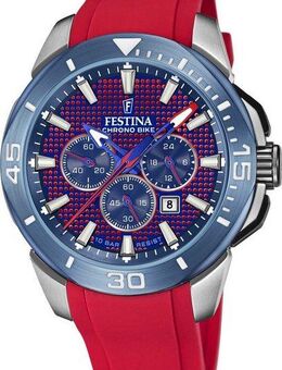 Festina Chronograph Chrono Bike F20642/2, Armbanduhr, Quarzuhr, Herrenuhr, Stoppfunktion, bis 10 bar wasserdicht