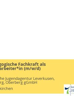 Sozialpädagogische Fachkraft als Schulsozialarbeiter*in (m/w/d) - Wermelskirchen