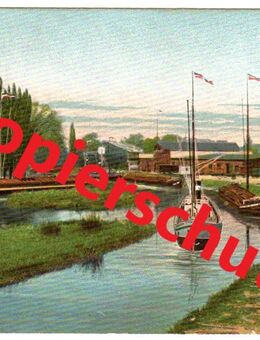 Ansichtskarte „Halle a. S. – Hafen“, gelaufen 1914 - Landsberg