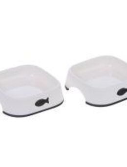 Kunststoffnapf Little Fish 2er-Set - 2 x 200 ml, L 13,5 x B 13,5 cm