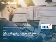 Referent Data Governance und Business Continuity Management (m/w/d) - Bonn