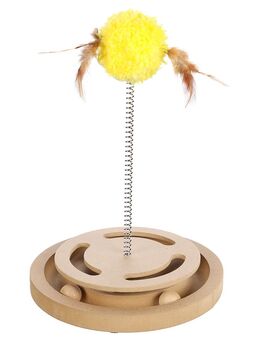 Flamingo Katzenspielzeug Kitty Brain Train mit Federn - 1 Stück
