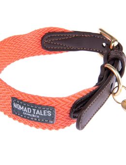 Nomad Tales Bloom Halsband, coral - Größe XS: 30 - 36 cm Halsumfang, 25 mm breit