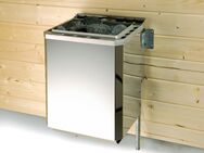 weka Sauna Massivholzsauna CUBILIS ECK 1, BxTxH: 198 x 148 x 205 cm, 45 mm, Blockbohlen im wekaLine-Profil, Fensterelement, Ganzglastür