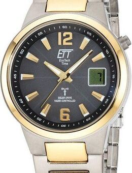 ETT Funkuhr Everest EGT-11468-21M, Armbanduhr, Herrenuhr, Datum, Solar, Titan