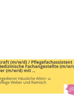 Pflegefachkraft (m/w/d) / Pflegefachassistent (m/w/d) / Medizinische Fachangestellte (m/w/d) / Pflegehelfer (m/w/d) mit Zusatzqualifikation Vollzeit / Teilzeit - Köln