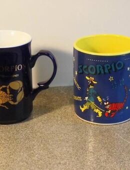 Skorpion Becher Tierkreiszeichen Sternzeichen Mugs 2 Tassen zus. 4,- - Flensburg