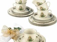 Seltmann Weiden Kaffeeservice Geschirr-Set, Service Marie-Luise, Advent, Weihnachten (18-tlg), 6 Personen, Porzellan, Made in Germany, 18 Teile, für 6 Personen