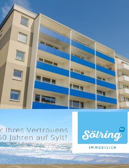 Direkt am STRANDÜBERGANG ! 3-Zimmer-Eck-Wohnung mit SÜD-LOGGIA ! - Sylt
