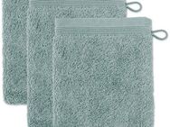 Möve Waschhandschuh Superwuschel, (Set, 3-St), Waschhandschuh Set mit Bordüre, 100% Premium Cotton Baumwolle, weich