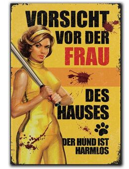 Lustiger Kühlschrank-Magnet Vorsicht vor der Frau - Hamburg