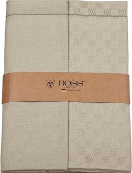 ROSS Geschirrtuch 2er Set 907, zwei Geschirrtücher in einer Banderole, (Set, 2-tlg), hochwertige Zwirn Halbleinen Geschirrtücher, Maße je Tuch ca. 50x70 cm