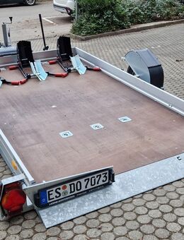 Motorrad Anhänger 1 bis 3 Motorräder Absenkanhänger PKW Anhänger mieten, Vermietung 1800 kg - Filderstadt
