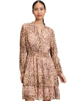 Cartoon Chiffonkleid Damen Sommerkleid Chiffonkleid mit Stufen Muster