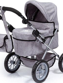 Bayer Puppenwagen Trendy, grau, mit Wickeltasche