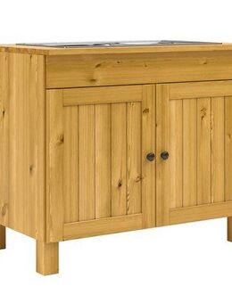 Home affaire Spülenschrank Alby2 Mit Metallgriffen, Breite 100 cm