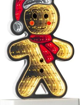 my home LED Dekofigur LED-Lebkuchenmann Evaya, LED fest integriert, Warmweiß, Infinity Effekt, Weihnachtsdeko für Innen, beidseitig beleuchte