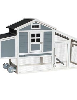 Hühnerstall Hühnerhaus Kleintierstall 180x66x100 cm auf Rollen - Rietberg