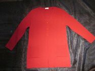 NEU * DESIGNER * Long * Lange * Schurwolle * Feinstrick * Grobstrick * Strickjacke * Cardigan "BONITA" Gr. 38- 40/ S- M * bordaux- rost- rot * - Riedlingen