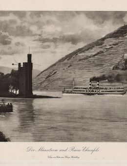 Bingen Ehrenfels. Große Kupferätzung n. H. Hoffmann um 1900 - Bautzen