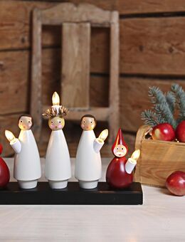 Star Trading Fensterleuchter "Luciakör" 5-flammig, Material: Holz - Kaiserslautern