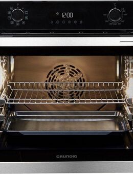 Grundig Einbaubackofen GEBM19301BC, mit 2-fach-Teleskopauszug
