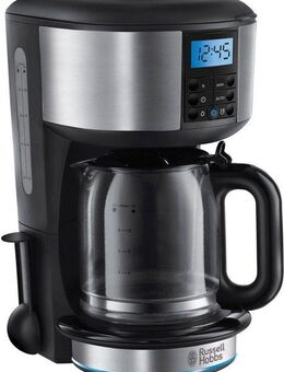 RUSSELL HOBBS Filterkaffeemaschine Buckingham Dig. Glas 20680-56, 1,25l Kaffeekanne, 1x4, mit blauem Leuchtring