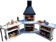 WELLFIRE Grillkamin Außenküche Toskana Quatro, BxTxH: 188x73x216 cm