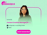 Content Creation Manager/in (m/w/d) - Digitales Marketing - Berlin