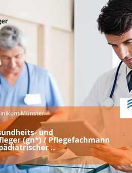 (Fach-)Gesundheits- und Krankenpfleger (gn*) / Pflegefachmann (gn*) mit pädiatrischer Vertiefung - Münster