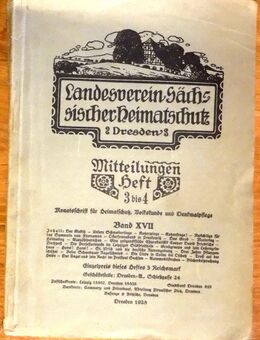 Landesverein Sächsischer Heimatschutz, Mitteilungen Heft 3+4,1928 - Dresden