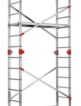 Hailo Vielzweckleiter G60 (1-St), Aluminium-Multifunktionsgerüst 2x12 Sprossen