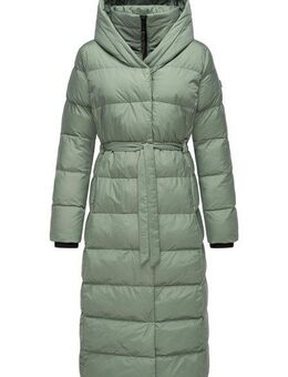 Ragwear Steppmantel Niara Long Gesteppter langer Damen Mantel mit Bindeband