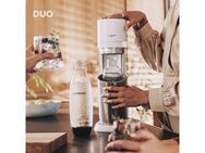 SodaStream Wassersprudler DUO, (Set, 4-tlg), CO2-Zylinder, 1L Glasflasche, 1L spülmaschinenfeste Kunststoff-Flasche