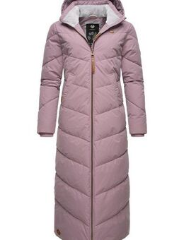 Ragwear Wintermantel Rebelka Extralong wasserdichter Winterparka mit abnehmbarer Kapuze