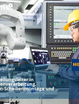 Stellv. Abteilungsleiter:in PU-Lamellenverarbeitung, Alurahmen-Scheibenmontage und Reparaturplatz (m/w/d) - Steinhagen (Nordrhein-Westfalen)