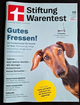 Stiftung Warentest 2025-08 u.a. Gutes Fressen für Hunde, Tablets, Smarthome neu - Essen