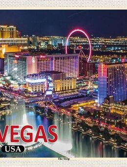 Tolles Holzschild Las Vegas The Strip USA Wandbild - Berlin