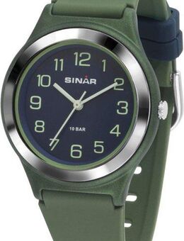 SINAR Quarzuhr XB-48-3, Armbanduhr, Damenuhr,Jugendliche, Silikonarmband, bis 10 bar wasserd.