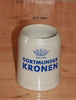 Dortmunder Kronen Bierkrug Steingut Steinzeug Keramik 0,4 l neuwertig - Borken