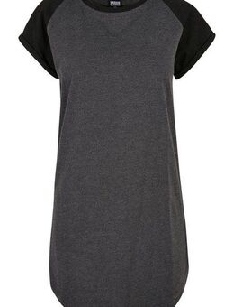 URBAN CLASSICS Shirtkleid Urban Classics Damen Ladies Contrast Raglan Tee Dress (1-tlg)
