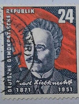 DDR 1951 Karl Liebknecht Einzelmarke gestempelt - Görlitz