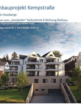 Neubau 2-Zimmer-ETW in Toplage von P.W.-Hausberge - Porta Westfalica
